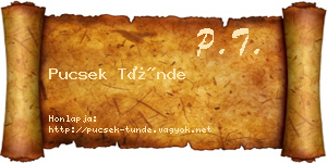Pucsek Tünde névjegykártya